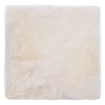 Coussins de chaise lot de 2 Blanc Peau de mouton véritable 2