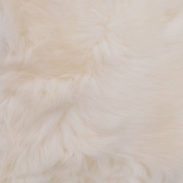 Coussins de chaise lot de 2 Blanc Peau de mouton véritable