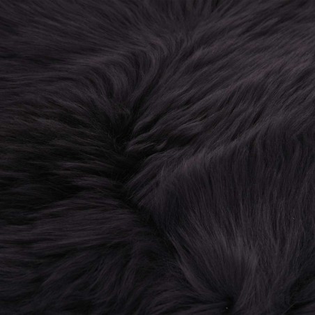 Coussins de chaise lot de 2 Gris foncé Mouton véritable