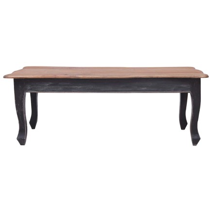 Table basse Noir 120x60x45 cm Bois d'acajou massif 2