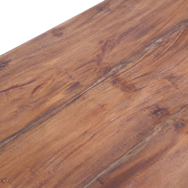 Bureau avec tiroirs blanc 117x57x75 cm bois d'acajou massif