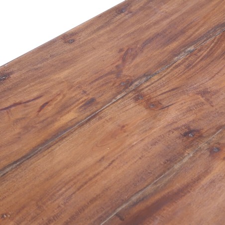 Bureau avec tiroirs blanc 117x57x75 cm bois d'acajou massif