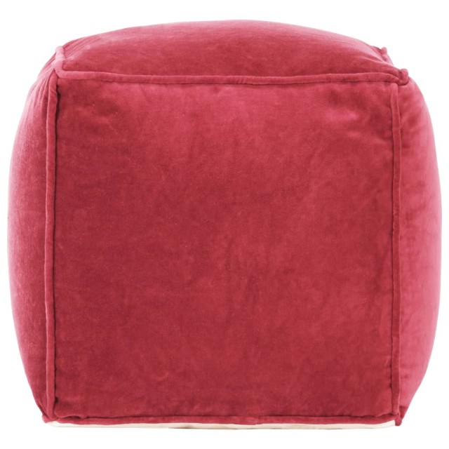 Pouf Velours de coton 40x40x40 cm rose