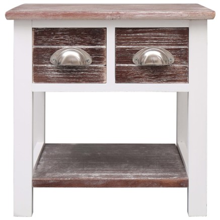 Table d'appoint Marron 40x40x40 cm Bois de Paulownia 2