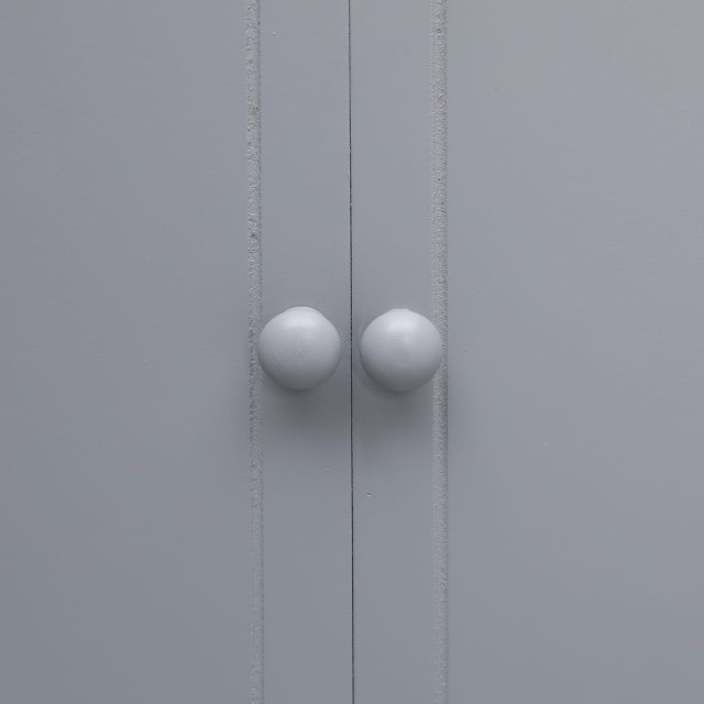 Armoire de salle de bain Gris 46x24x116 cm Bois de Paulownia