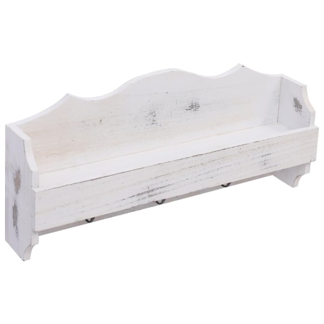 Porte-manteau mural Blanc 50x10x23 cm Bois