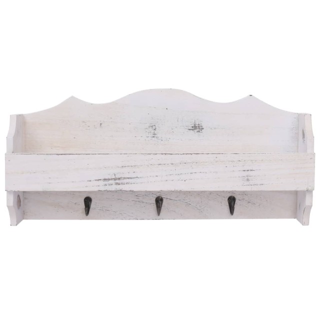 Porte-manteau mural Blanc 50x10x23 cm Bois