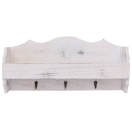 Porte-manteau mural Blanc 50x10x23 cm Bois