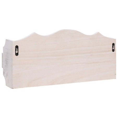 Porte-manteau mural Blanc 50x10x23 cm Bois