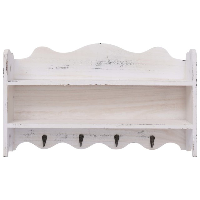 Porte-manteau mural Blanc 50x10x30 cm Bois