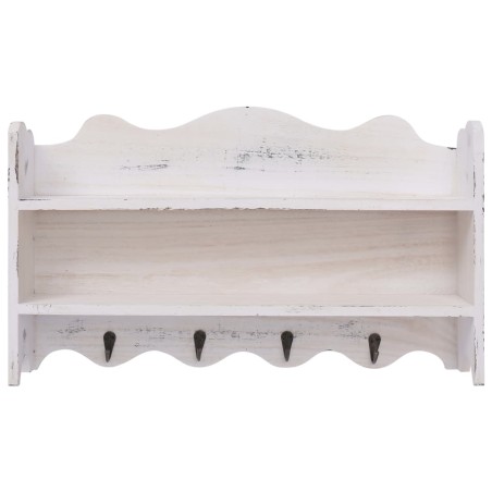 Porte-manteau mural Blanc 50x10x30 cm Bois