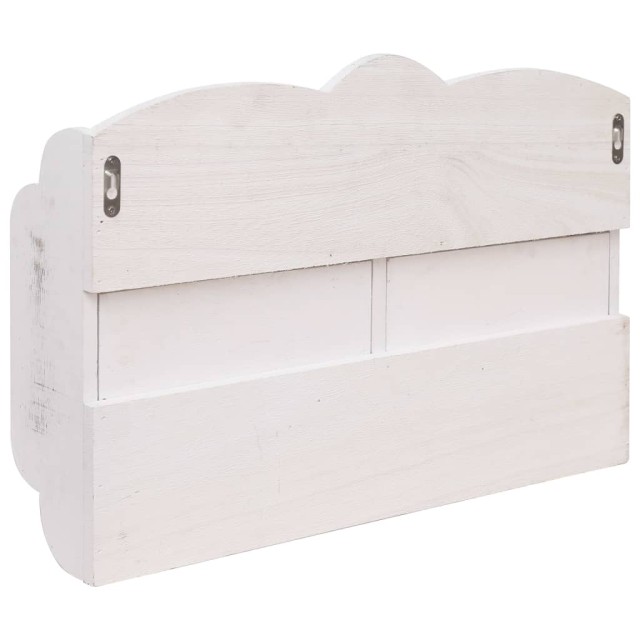 Porte-manteau mural Blanc 50x10x34 cm Bois