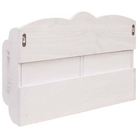 Porte-manteau mural Blanc 50x10x34 cm Bois