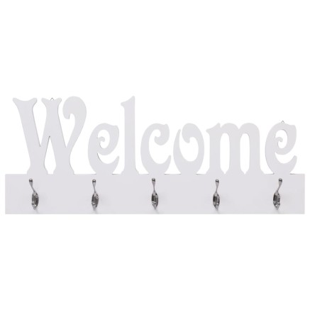 Porte-manteau mural WELCOME Blanc 74x29,5 cm 2