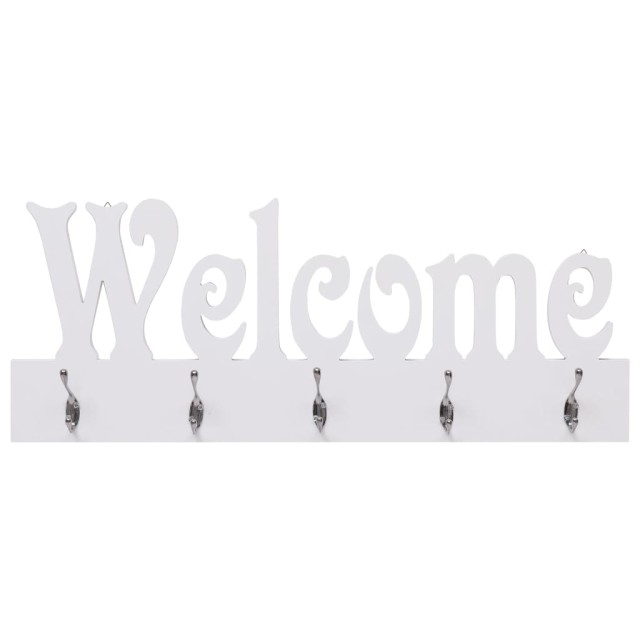 Porte-manteau mural WELCOME Blanc 74x29,5 cm