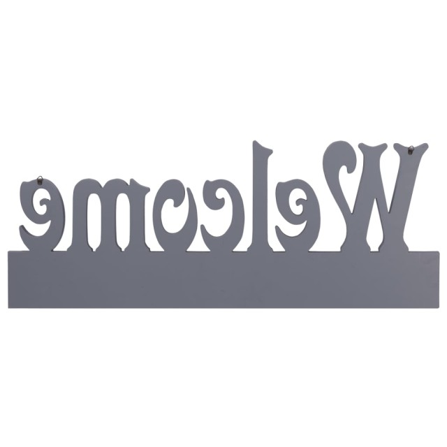 Porte-manteau mural WELCOME Gris 74x29,5 cm