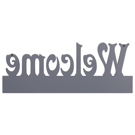 Porte-manteau mural WELCOME Gris 74x29,5 cm