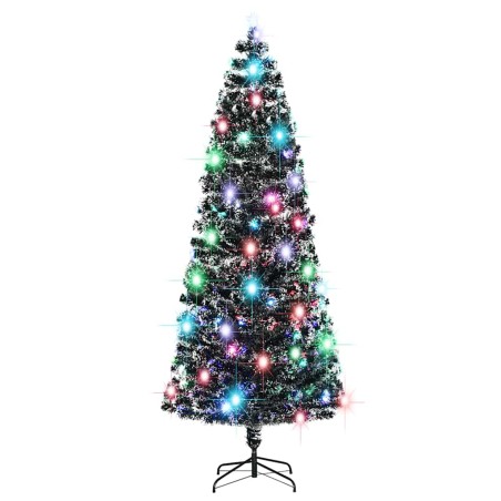 Arbre de Noël pré-éclairé avec support et LED 240 cm fibre optique
