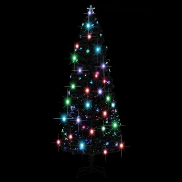 Arbre de Noël pré-éclairé avec support et LED 240 cm fibre optique