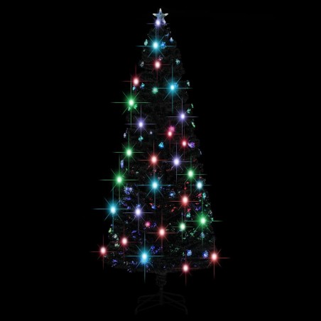 Arbre de Noël pré-éclairé avec support et LED 240 cm fibre optique