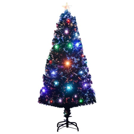 Arbre de Noël pré-éclairé avec support et LED 120 cm fibre optique