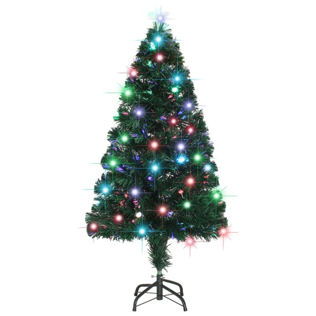 Arbre de Noël pré-éclairé avec support et LED 120 cm fibre optique