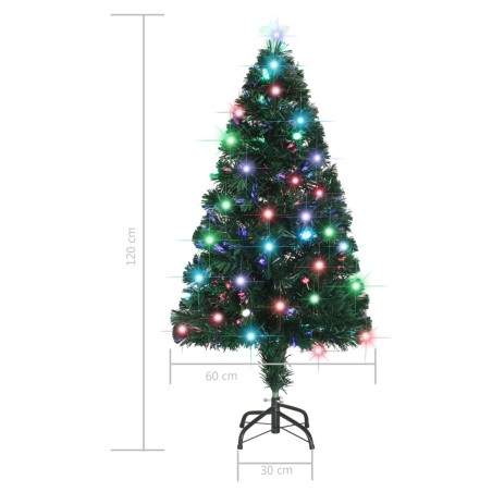 Arbre de Noël pré-éclairé avec support et LED 120 cm fibre optique