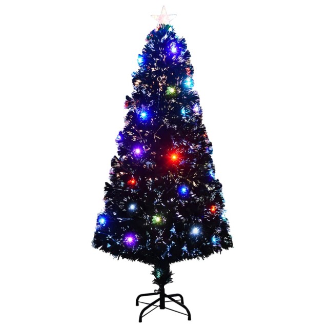 Arbre de Noël pré-éclairé avec support et LED 150 cm fibre optique