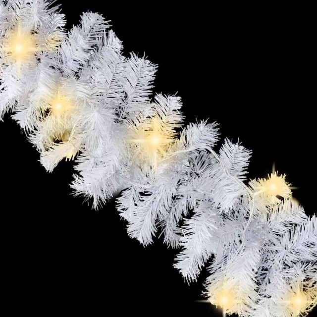 Guirlande de Noël avec lumières LED 10 m Blanc