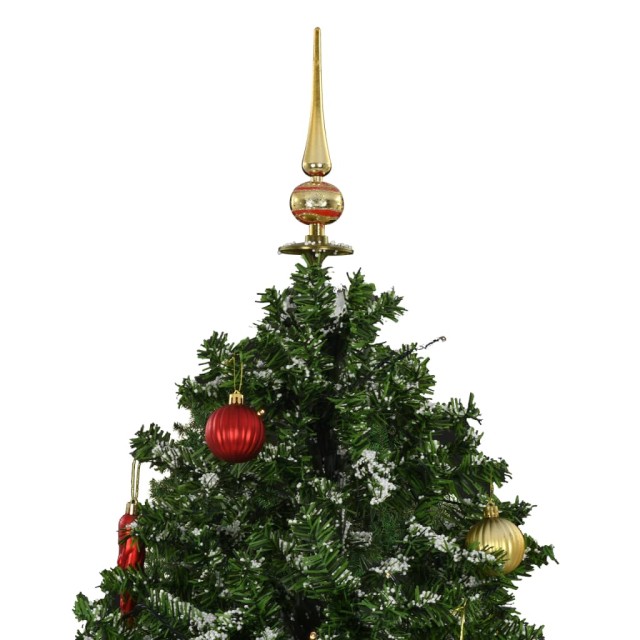 Arbre de Noël neigeux avec base de parapluie Vert 170 cm