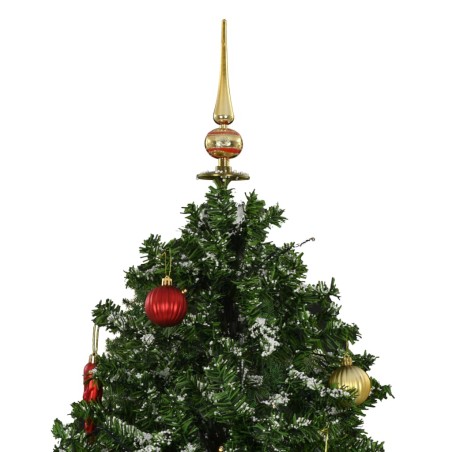 Arbre de Noël neigeux avec base de parapluie Vert 190 cm