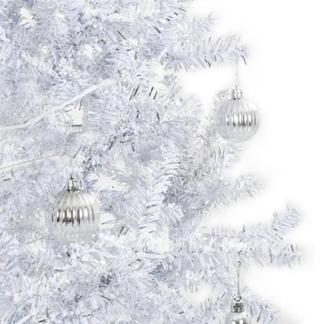 Arbre de Noël neigeux avec base de parapluie Blanc 190 cm