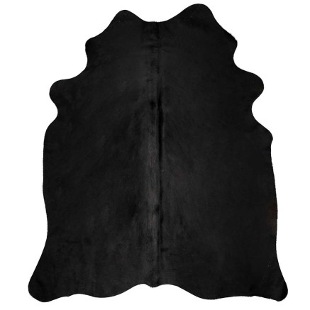 Tapis en peau de vache véritable Noir 150 x 170 cm 2