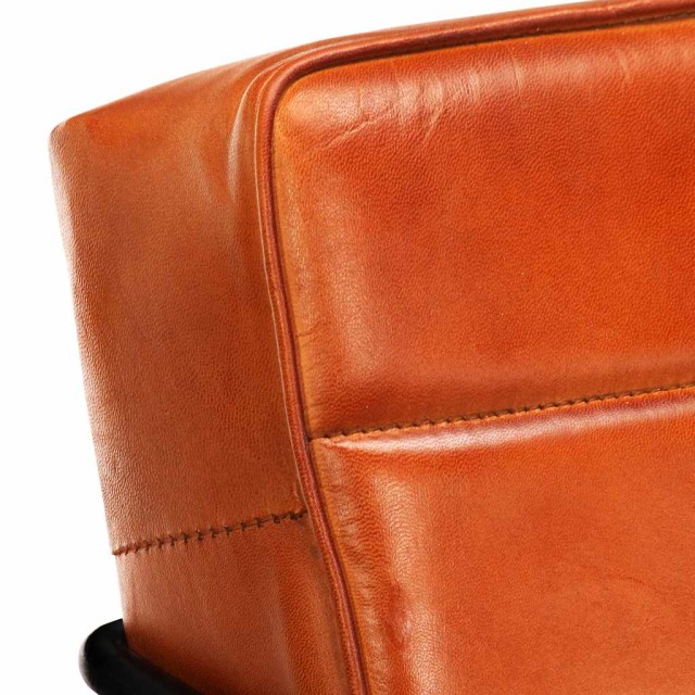 Fauteuil Brun roux Cuir véritable