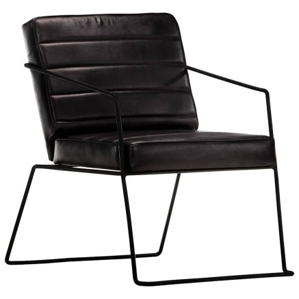 Fauteuil Noir Cuir véritable
