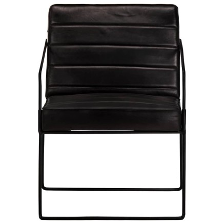 Fauteuil Noir Cuir véritable 2