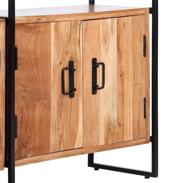 Bibliothèque à 4 niveaux 124x30x180 cm Bois d'acacia massif