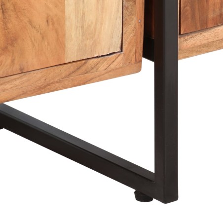 Bibliothèque à 4 niveaux 124x30x180 cm Bois d'acacia massif