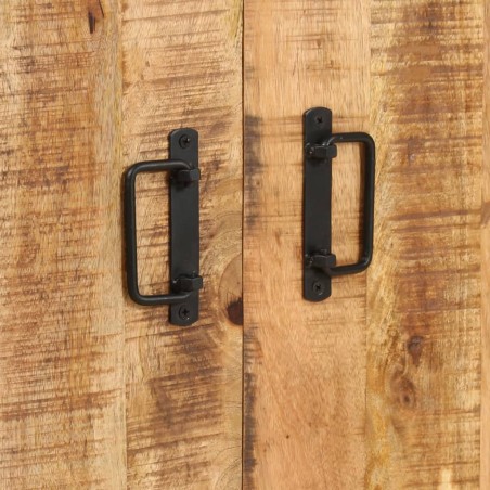 Bibliothèque à 4 niveaux 80x30x180 cm Bois de manguier brut