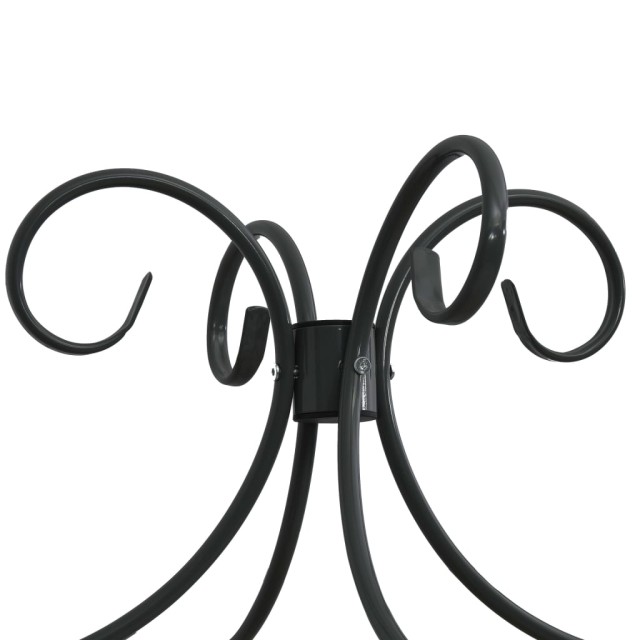 Cadre de lit à baldaquin sans matelas noir métal 100x200 cm