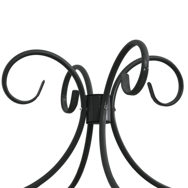 Cadre de lit à baldaquin sans matelas noir métal 120x200 cm