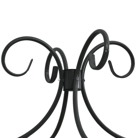 Cadre de lit à baldaquin sans matelas noir métal 120x200 cm