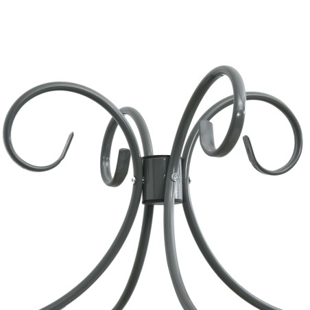 Cadre de lit à baldaquin sans matelas gris métal 120x200 cm