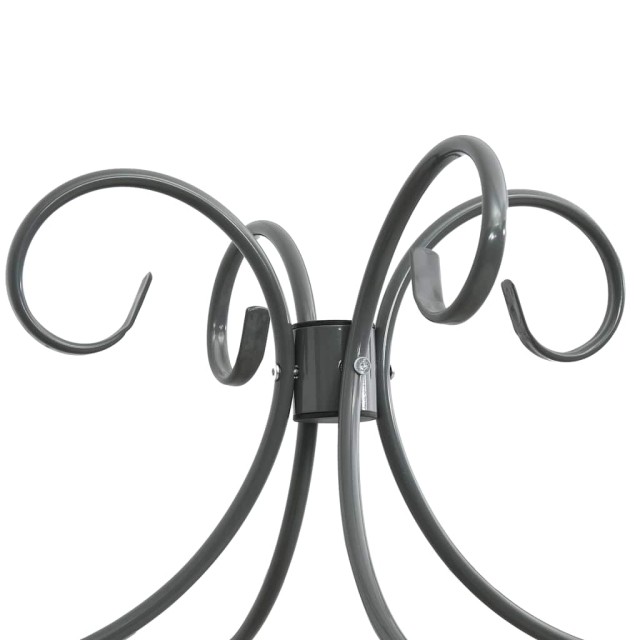 Cadre de lit à baldaquin sans matelas gris métal 180x200 cm