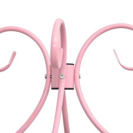 Cadre de lit à baldaquin sans matelas rose métal 100x200 cm