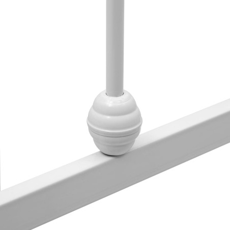 Cadre de lit sans matelas blanc métal 100x200 cm