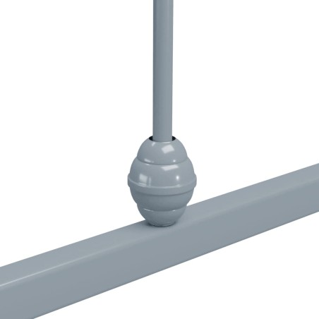 Cadre de lit sans matelas gris métal 90x200 cm