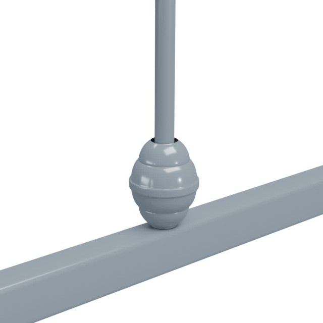 Cadre de lit sans matelas gris métal 120x200 cm