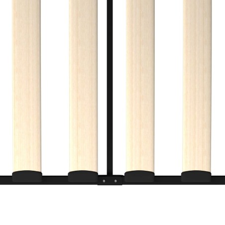 Cadre de lit de repos sans matelas noir métal 90x200 cm