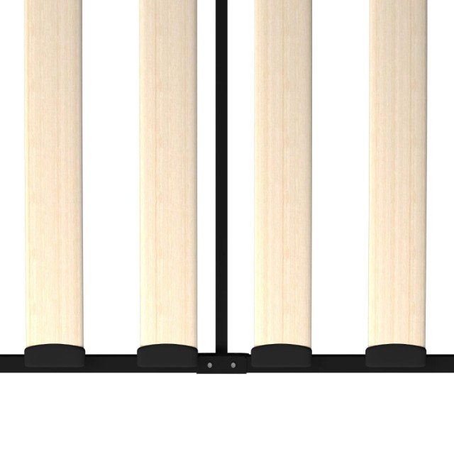 Cadre de lit de repos sans matelas noir métal 90x200 cm